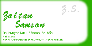 zoltan samson business card